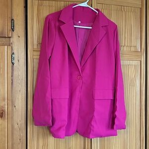 Pink suit jacket